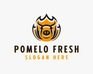 Pork BBQ Grill  logo design