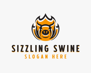 Pork BBQ Grill  logo design