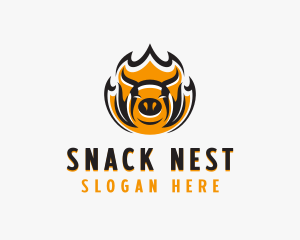 Pork BBQ Grill  logo design