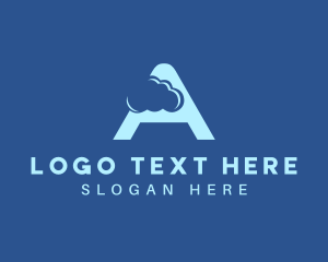 Digital Cloud Letter A logo