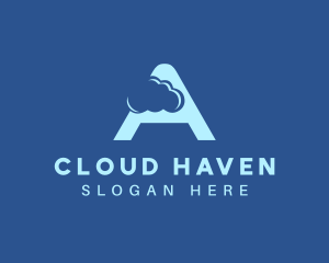 Digital Cloud Letter A logo