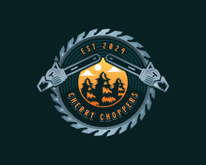 Chainsaw Logging Joinery logo design