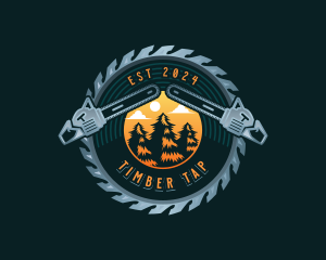 Chainsaw Logging Joinery logo design