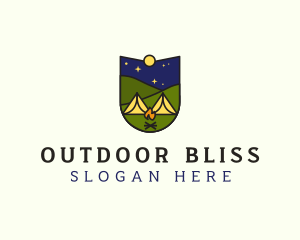 Outdoors Campsite Tent logo design