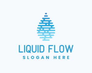 Liquid Water Droplet logo design