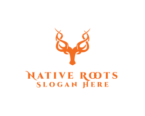 Deer Horn Antlers logo design