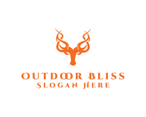 Deer Horn Antlers logo design