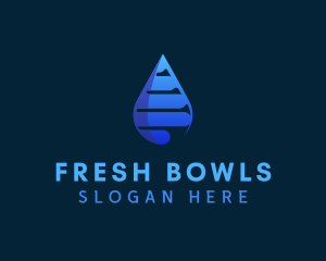 Mineral Water Droplet logo design