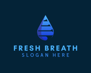 Mineral Water Droplet logo design