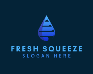 Mineral Water Droplet logo design