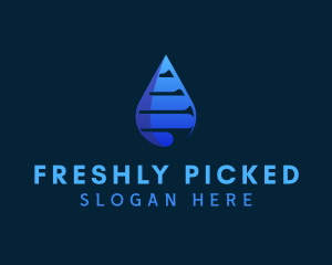 Mineral Water Droplet logo design