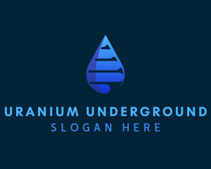 Mineral Water Droplet logo design