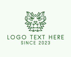 Minimalist - Natural Leaf Monster logo design