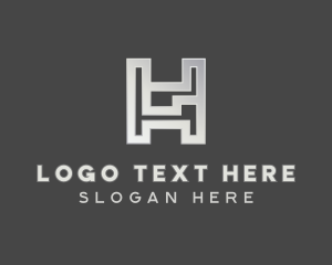 Digital Tech Cyberspace Letter H Logo