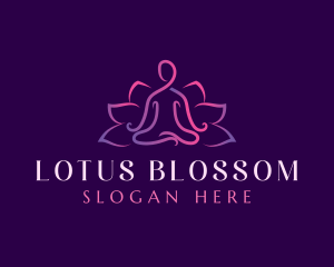 Wellness Lotus Yoga logo design