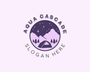 Mountain Camping Tent logo design