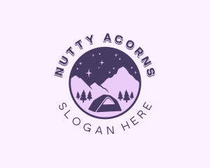 Mountain Camping Tent logo design