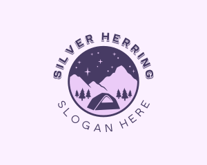 Mountain Camping Tent logo design