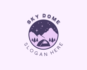 Mountain Camping Tent logo design