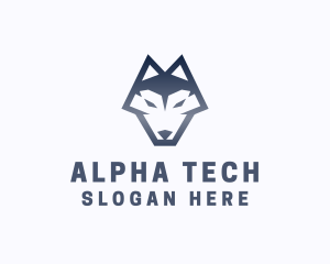 Wild Alpha Wolf logo