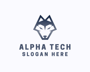 Wild Alpha Wolf logo design