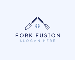 Garden Fork Trowel logo design