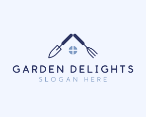 Garden Fork Trowel logo design