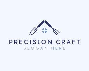 Garden Fork Trowel logo design