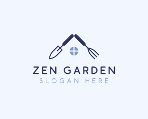 Garden Fork Trowel logo design