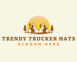 Outdoor Mountain Sunset Logo