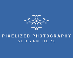 Quadcopter Drone Videography logo design