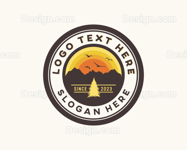 Mountain Outdoor Sunrise Logo