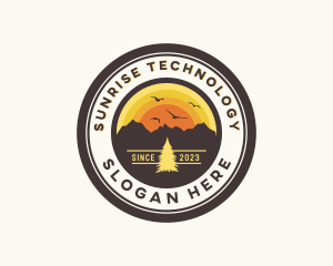 Mountain Outdoor Sunrise logo
