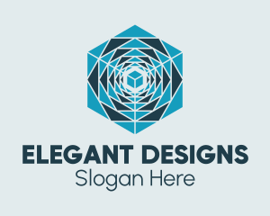 Intricate Hexagon Decor  logo design