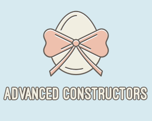 Ribbon Decorated Egg logo design