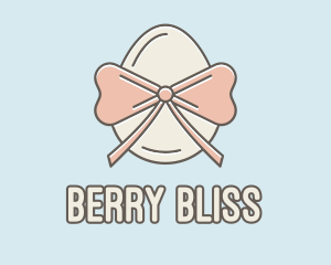 Ribbon Decorated Egg logo design