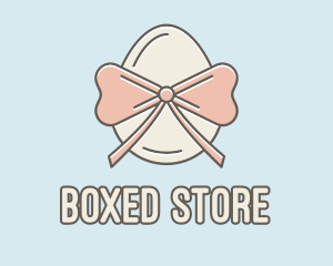 Ribbon Decorated Egg logo design