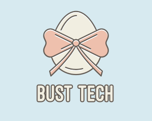 Ribbon Decorated Egg logo design