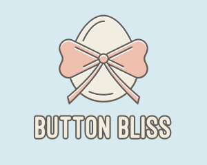 Ribbon Decorated Egg logo design