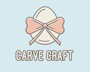 Ribbon Decorated Egg logo design