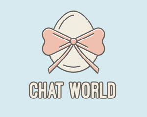 Ribbon Decorated Egg logo design