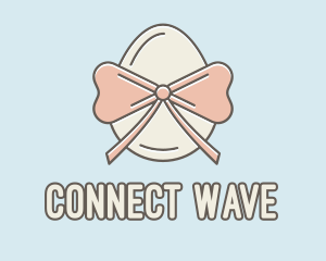 Ribbon Decorated Egg logo design