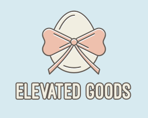 Ribbon Decorated Egg logo design