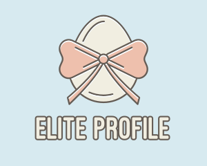 Ribbon Decorated Egg logo design