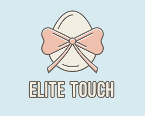 Ribbon Decorated Egg logo design