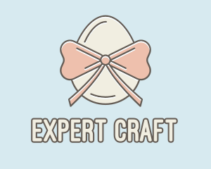 Ribbon Decorated Egg logo design