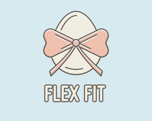 Ribbon Decorated Egg logo design