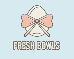 Ribbon Decorated Egg logo design