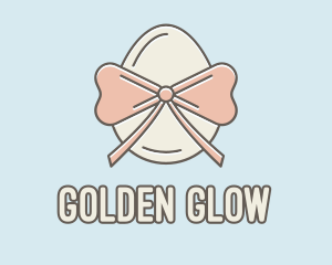 Ribbon Decorated Egg logo design