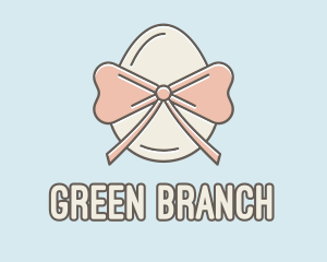 Ribbon Decorated Egg logo design